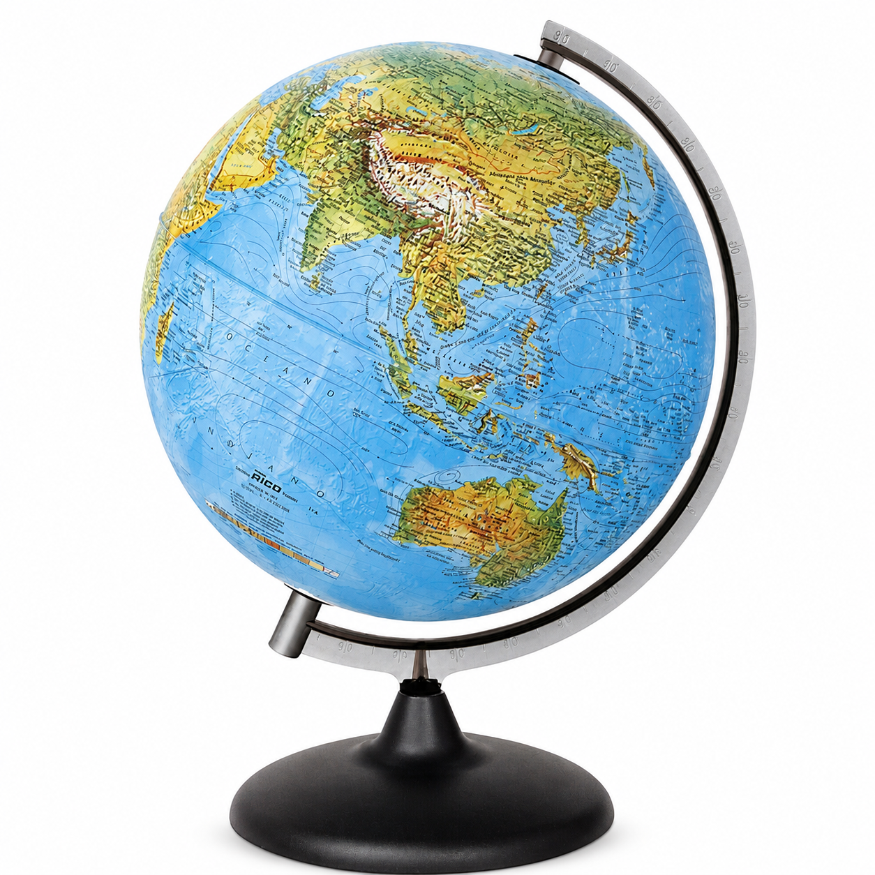 Glob pamantesc GeoGlobe 25 cm – harta fizica detaliata, design modern pentru birou si educatie - imagine 3